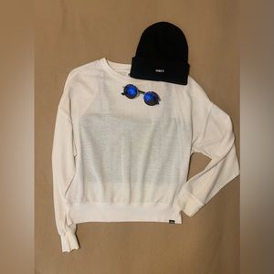 Mesh Dolman Long Sleeve T-Shirt by Victoria’s Secret PINK - size Medium - White